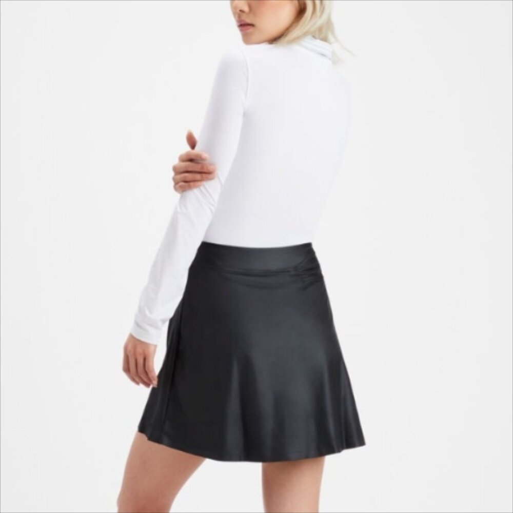 G/Fore Silky Tech Nylon A-Line Skort Shade Onyx Black Sz M Retail Price $145.00 - Picture 9 of 16